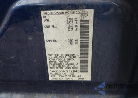 2023 Nissan Leaf Sv Plus 60 Kwh z USA, uszkodzony, nr VIN 1N4CZ1CVXPC552846